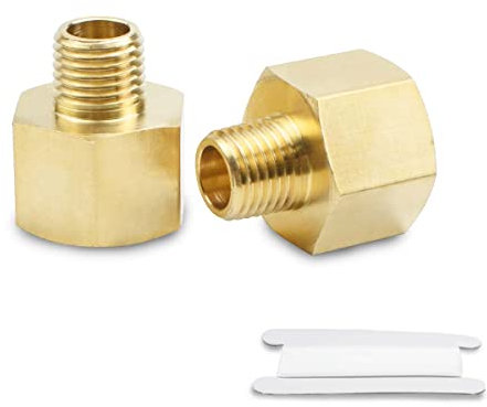 Bwintech 2 pz 1/2 Femmina a 1/4 Maschio BSP Filettatura In Ottone Boccola Esagonale Riduttore Connettore Per Tubo Collegamento Conversione