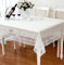 ZJYWMM Lace Tablecloth,Table runner,Furniture cover Suitable for Dining table/TV cabinet/refrigerator/TV/Coffee Tables,White,European pastoral style,75 * 230cm