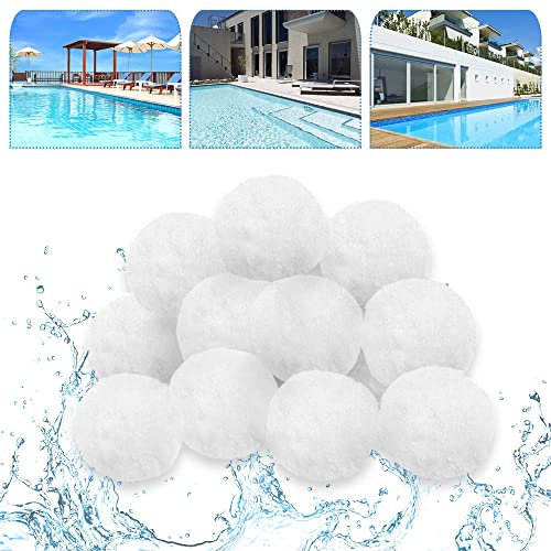 UISEBRT 2100g Filterbälle Pool für sandfilteranlage - Filterballs Sandfilter ersetzen 75kg Filtersand, Geeignet für Schwimmbad, Filterpumpe (2100g)