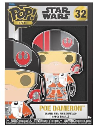 Loungefly Star Wars Large Enamel Pin - Poe Dameron | Official Sci-Fi Merch - Collectable Toy - Birthday Gift Idea for Fans and Collectors