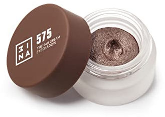 3INA MAKEUP - The 24h Cream Eyeshadow 575 - Braun Lidschatten mit Cremige Textur - Mattes Schimmerndes und Glitzer Lidschatten-Finish - Wasserfest Creme Lidschatte - Vegan - Cruelty Free