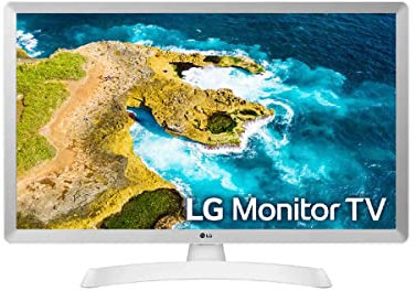 LG 28TQ515S-WZ - Moniteur HD LED, Smart TV WebOS22, Assistants vocaux (ThinQ, Google et Alexa), Couleur Blanche