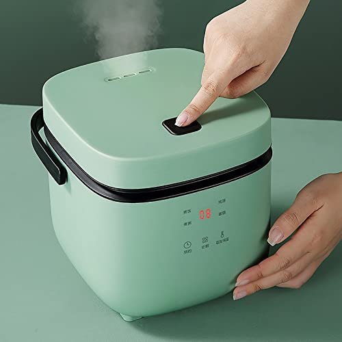 Cuociriso Piccolo Microonde Mini Cuociriso Per 1-2 Persone, Cuociriso Da Viaggio per Riso Integrale, Riso Bianco, Quinoa, Avena Tagliata, E Cereali per Preparare Riso, Zuppa, Porridge, Torta ,greenB