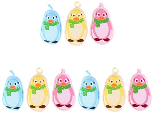 Toddmomy 9 Stk Badetuch Dusche Luffa Schwamm Duschhocker Schwamm Körperwaschschwamm Peeling Luffaschwamm Weicher Badeschwamm Hautmassage-schrubber Sanft 100% Baumwolle Shampoo-bürste Baby