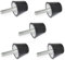 Ganter Normelemente GN 253-19-M5-10-55 ANSCHLAGPUFFER MIT SCHRAUBE, schwarz, Gewinde d2: M5x10