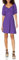 The Drop Abito da Donna, Nala, Corto, in Lino, con Intreccio Frontale, Viola Scuro, XL
