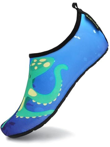 SAGUARO Chaussures Aquatiques Enfant Chaussures d'eau Garçon Fille Chaussures de Plage Respirant Chaussettes Aquatiques pour Piscine Mer Plongée Baignade Natation Style:6 Bleu A,Gr.36/37 EU