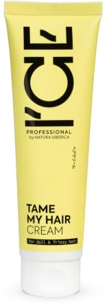 ICE Professional Tame My Hair Cream - Anti-Frizz Glättungscreme für lockiges & krauses Haar - Mit 6 Bio-Ölen & Ceramide Pro-Complex - Hitzeschutz & Frizz-Kontrolle - 100 ml