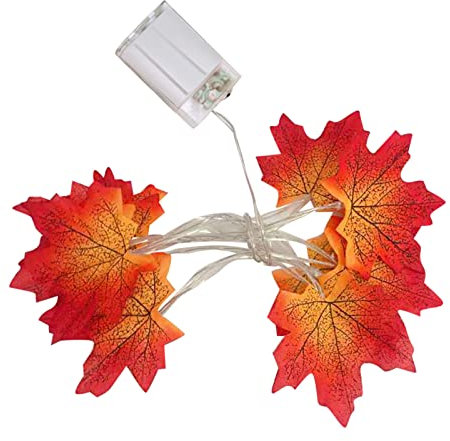 Ringraziamento Batteria Box LED Maple Leaf Light String Indoor ed Outdoor Decorative Light String Foglia d'acero 2 Metri 10 Luci Alberi di Natale Led Outdoor