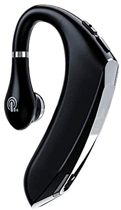 QESTO ABV - Auricolari Bluetooth senza fili V5.0 con microfono stereo a cancellazione del rumore, 22 ore di ascolto delle canzoni, rotazione di 180 gradi, ricarica rapida (rosso) (nero)