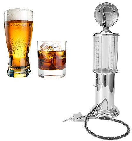 Pump-Likörspender Für Die Hausbar, Schnapskaraffe Im Vintage-Stil Für Die Dekoration von Männerhöhlen, Biergetränkespender Mit Einer Pistole Für Wodka, Cocktails