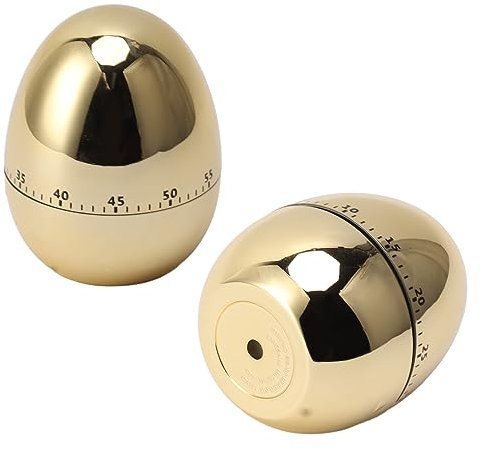 Simpatico Timer da a Forma di per Cucina, Timer Meccanico Modello da 60 Minuti per Utensili da per Bambini, Sveglia Manuale (Oro)