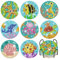 WOWDECOR Diamond Painting Untersetzer mit Halter 8 Stück, DIY bunter Ozean Tischuntersetzer Glasuntersetzer 5D Diamant Painting Coaster für Gläser Tassen Auto Mosaik (bunter Ozean)
