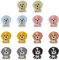 DICOSMETIC 14pcs 7 Color Dog Silicone Beads, 28x25x9mm, 2mm Hole, Cute Animal Focal Beads for Jewelry Making