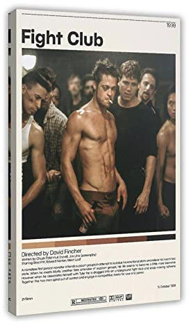Filmposter Fight Club Leinwand Poster Schlafzimmer Dekor Sport Landschaft Büro Zimmer Dekor Geschenk Rahmen Stil 20 x 30 cm