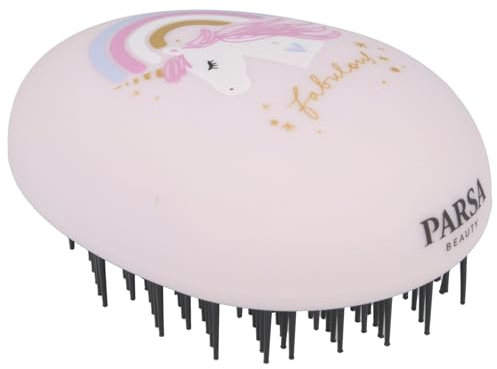 PARSA Beauty Einhorn Entwirrbürste für Kinder - Schmerzfreies Bürsten, Trendiges Design, Ideal für unterwegs und alle Haartypen