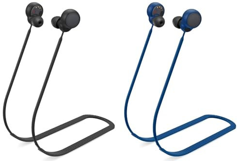 Anti-lost Strap for Sony Linkbuds S Earbuds: WUZUN Sporty Silicone Lanyard Accessories Compatible with Wireless Headphones with Bluetooth Noise Reduction Neck Cord (Blue + Black)