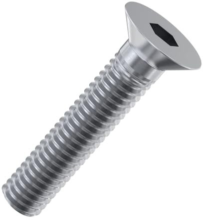 Accu - Lot de 10 vis à tête fraisée à six pans creux M8 x 35 mm (ISO 10642) – Acier inoxydable marin (A4)