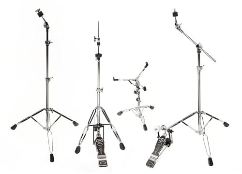 Fame HWS-7500 Drum Hardware Set, Einzelkette Antrieb, Doppelstrebig, Einstellbare Federspannung, Verchromt Finish, Inklusive Einzelpedal FP7000, Hi Hat Ständer HH7000, Snare Ständer SDS7000,