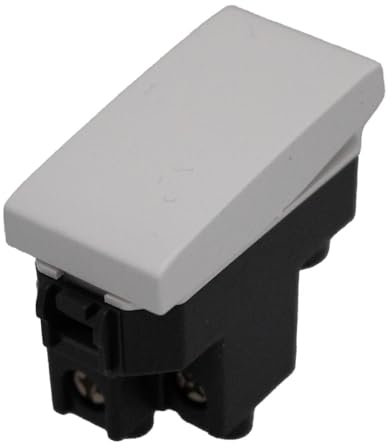 Interruttore Unipolare 1P 16A, Compatibile Con Bticino Living, Compatibile Con Vimar Plana (1 Pezzo, Bianco)