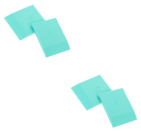 4 Pcs Rubber Screen Printing Squeegees, Light Green Ink for DIY Hand Printing, 1.97 X 1.57 Inches, Soft and Durable Material