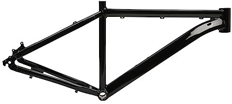 LANNADD 26 Zoll MTB Fahrrad Rahmensatz, 66 cm Aluminiumlegierung Fahrradrahmen, Interne Führung Mountainbike Rahmen MTB Fahrrad Rahmensatz Mountainbike Straßenfahrrad (Schwarz)