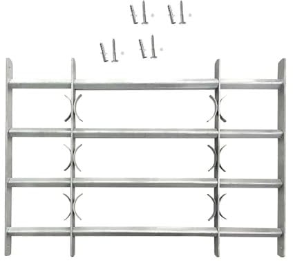 CLALER Fenstergitter mit Schrauben, 600x1000-1500 mm, Ausziehbar Einbruchschutz, Verzinkter Stahl