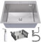 Single-bowl kitchen sink INOX 60x50 + Dispenser, basket