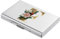 BONSYL® Porte Cartes de Crédit, Portefeuille Fin en Métal avec Blocage RFID, Design Tendance et Motifs Artistiques, pour Homme et Femme. (6 Cartes/Argent/F)