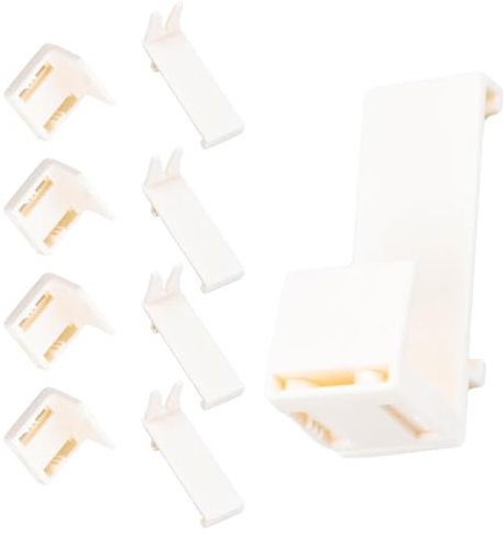 Support de Serrage pour Stores Enrouleurs, 4 Pièces Attache Rideau sans Percage Fixation Rideau pour Store Enrouleur, Accessoires de Remplacement pour Fenêtres en PVC, Battants de Porte