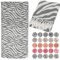 Lukkum® Oeko-TEX® Zebra Muster Pestemal Strandtuch Saunatuch Badetuch Hamamtuch Groß Baumwolle Duschtuch Handtuch Fouta Pareo Yoga Decke Sporttuch Sarong Schwarz (Smokey Grey, Zebra 185 x 90cm)