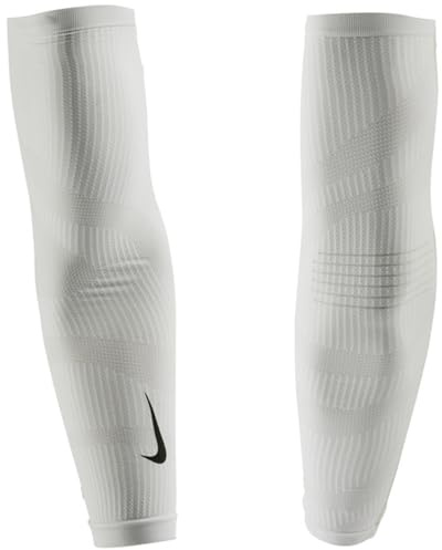 Nike Zoned Knit Arm Sleeves White/Black L/Xl