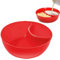 Never Soggy Cereal Bowl, Cereal Bowl Separate Milk, Anti Soggy Cereal Bowls, No Soggy Cereal Bowl Divided Milk, for Snack Milk Topping Yogurt (Red) (Red)