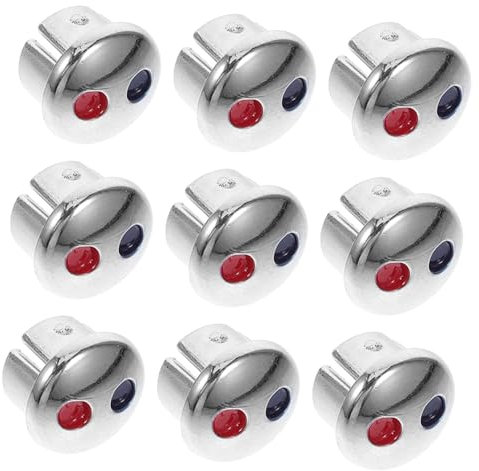 UKCOCO Hot and Cold Signs Faucet Button: 10pcs Faucet Hot and Cold Water Markers Buttons for 6.8mm Holes