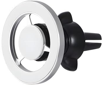 Magnetic phone holder,Magnetic Car Phone Mount, Compatible with MagSafe Car Mount Car Phone Holder for Air Vent Compatible with MagSafe Case iPhone 16 15 14 13 12 Pro Max Mini (White)