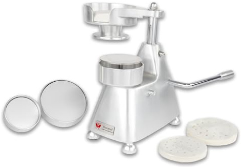 Beeketal 'BPP-V3' Hamburgerpresse 3 in1 Patty Maker für 10, 13 und 15 cm Hamburger Patties | Profi Burgerpresse mit rutschfesten Gummifüßen | Inkl. 3 x 500 Stück Antihaft Trennblätter
