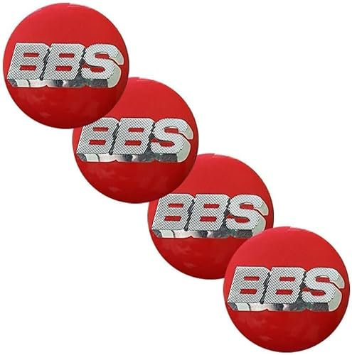 4 Stück Auto Nabendeckel Aufkleber, Radnabenabdeckung-Logo für BBS 70MM, Nabenkappen Abzeichen Sticker, Felgen Aufkleber,B