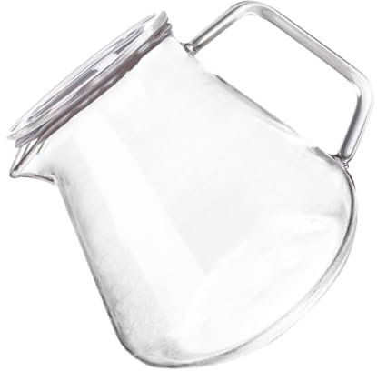 GRIRIW Hervidor de Vidrio Transparente de 500 Ml Cafetera de Alta Resistencia Jarra de Café Caliente Tapa Mango Ergonómico para y Café Casa