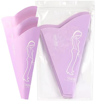 Imbuto per urina da donna, set di 10 coppette portatili per pipì – Dispositivo di minzione femminile di carta, coni urinari da donna, per viaggi e campeggio