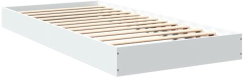 HEFZGDB Bettgestell Weiß 90x200 cm Holzwerkstoff Jugendbett Bed Frame Familienbett Einzelbetten für Herberge Gästezimmer Schlafzimmer Wohnbereich