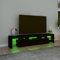 Natulvd 200 cm Wide TV Stand Cabinet for up to 85 Inch TV, LED TV Cabinet with Down Doors, 3 Units Total, TV Console Unit for Living Room, Entertainment Room (Black)