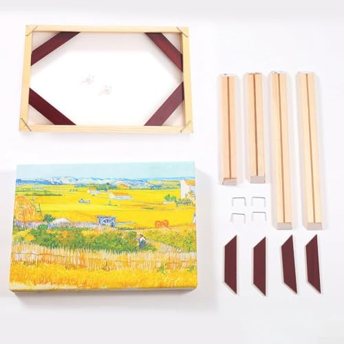 Bulevisiter Holzrahmen Leinwand Keilrahmen DIY Rahmen für Malen nach Zahlen Leinwand Gemälde DIY Rahmen Kit zum Einrahmen von Kunstwerken und Drucken (40 x 50 cm)