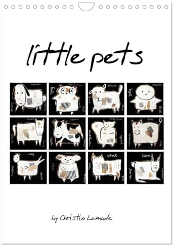 little pets (Wandkalender 2026 DIN A4 hoch), CALVENDO Monatskalender: Tierkollektion im Schwedenstyle (CALVENDO Kunst)