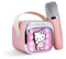 Hello Kitty - Mini altoparlante per karaoke a LED, wireless, con microfono Bluetooth, colore rosa, luci che cambiano colore