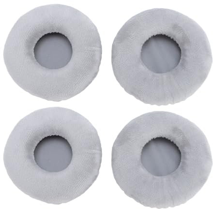 4 Pcs Replacement Earpads, Velvet, Foam 80mm Universal Ear Pad Compatible with for H800, YH100, ATH WS70, WS99, WS77, and for MDR V55 (Grey)