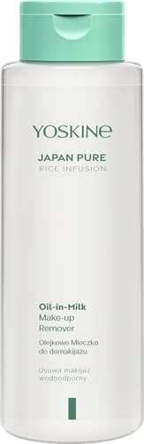 Yoskine Japan Pure Rice Infusion Öl-Milch Make-up Entferner 400 ml | Reinigungsmilch für Gesicht, Augen und Lippen, Entfernt wasserfestes Make-up