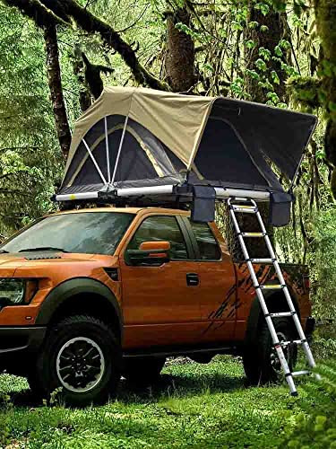 Autodachzelt für Pickup Trucks mit klappbarer Teleskopleiter - Ideal für Wildcamping und Reisen