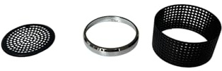 Filterring für GAMA Gama Föhn Filterset mit Metallring für IQ Perfetto Gama Professional iQ 1 perfetto Serie Gamma professional Ga Ma Föhn Filter (schwarz)