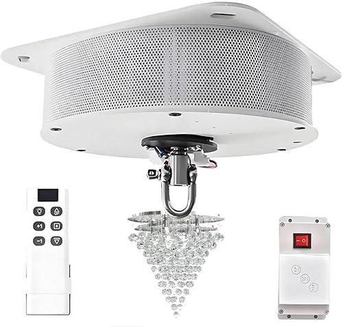 WHYYDSS Elevador eléctrico para lámparas de araña de 88-506 LB, 2 en 1, con Motor eléctrico, cabrestante para lámparas Colgantes, con Control Remoto e Interruptor de Pared. 70KG