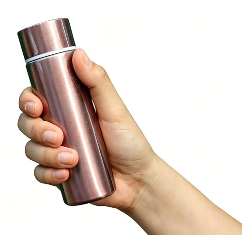 Mini Thermosflasche, 150ml Kleine Trinkflasche für Unterwegs, Tragbar Kleine Thermosflasche, Flasche für heiße Getränke, Kleine Kapazität Tragbare Getränk Wasserflasche Isolierte Tasse, Rosa